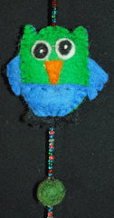 Fair Trade Bead & Felt Owl Hanging Dangley String