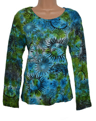 Sun and Moon Long Sleeve Tie Dye Top