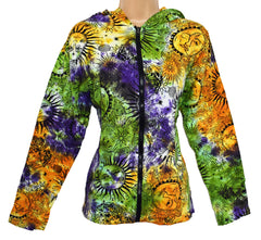 Sun and Moon Long Sleeve Tie Dye Hoody