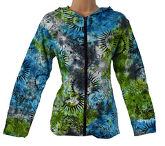 Sun and Moon Long Sleeve Tie Dye Hoody