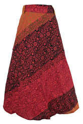 Fair Trade Floral Printed Cotton Wrap Skirt