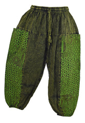 Geometric Print Cotton Harem Trousers