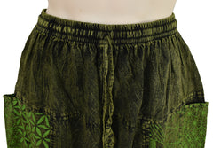 Geometric Print Cotton Harem Trousers