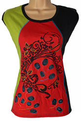Sleeveless Flower Vest Top