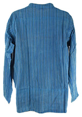 Stonewashed Cotton Striped Shirt