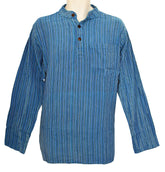 Stonewashed Cotton Striped Shirt