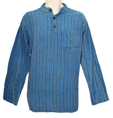 Stonewashed Cotton Striped Shirt