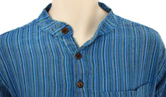 Stonewashed Cotton Striped Shirt