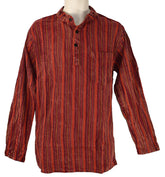 Stonewashed Cotton Striped Shirt