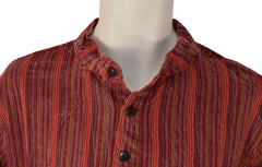 Stonewashed Cotton Striped Shirt