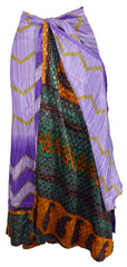 Sari Silk Wrap Skirt M 48"