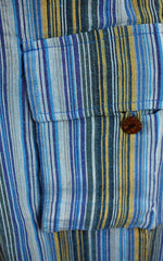 Classic Striped Cotton Cargo Trousers