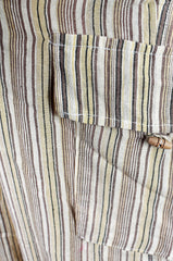 Classic Striped Cotton Cargo Trousers