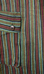 Classic Striped Cotton Cargo Trousers