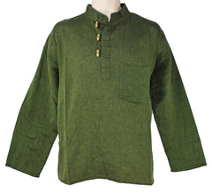 Plain Cotton Collarless Shirt