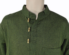 Plain Cotton Collarless Shirt