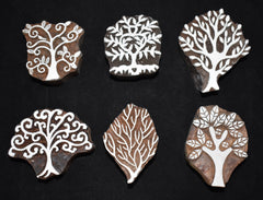 Indian Wood Printing Block - Trees