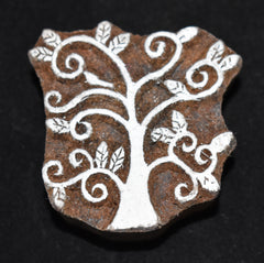 Indian Wood Printing Block - Trees