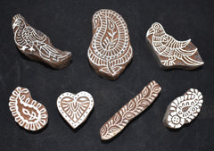 Indian Wood Printing Block Set - Birds
