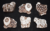 Indian Wood Printing Block - Animals