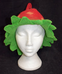 Strawberry Felt Pixie Hat