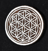 Indian Wood Printing Block - Flower of Life