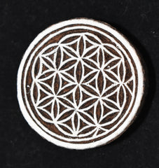 Indian Wood Printing Block - Flower of Life