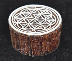 Indian Wood Printing Block - Flower of Life
