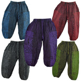 Geometric Print Cotton Harem Trousers