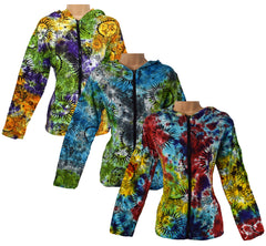Sun and Moon Long Sleeve Tie Dye Hoody