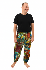 Patchwork Tie Dye Harem Trousers