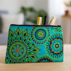 Large Printed Cotton Purse Pencil Case