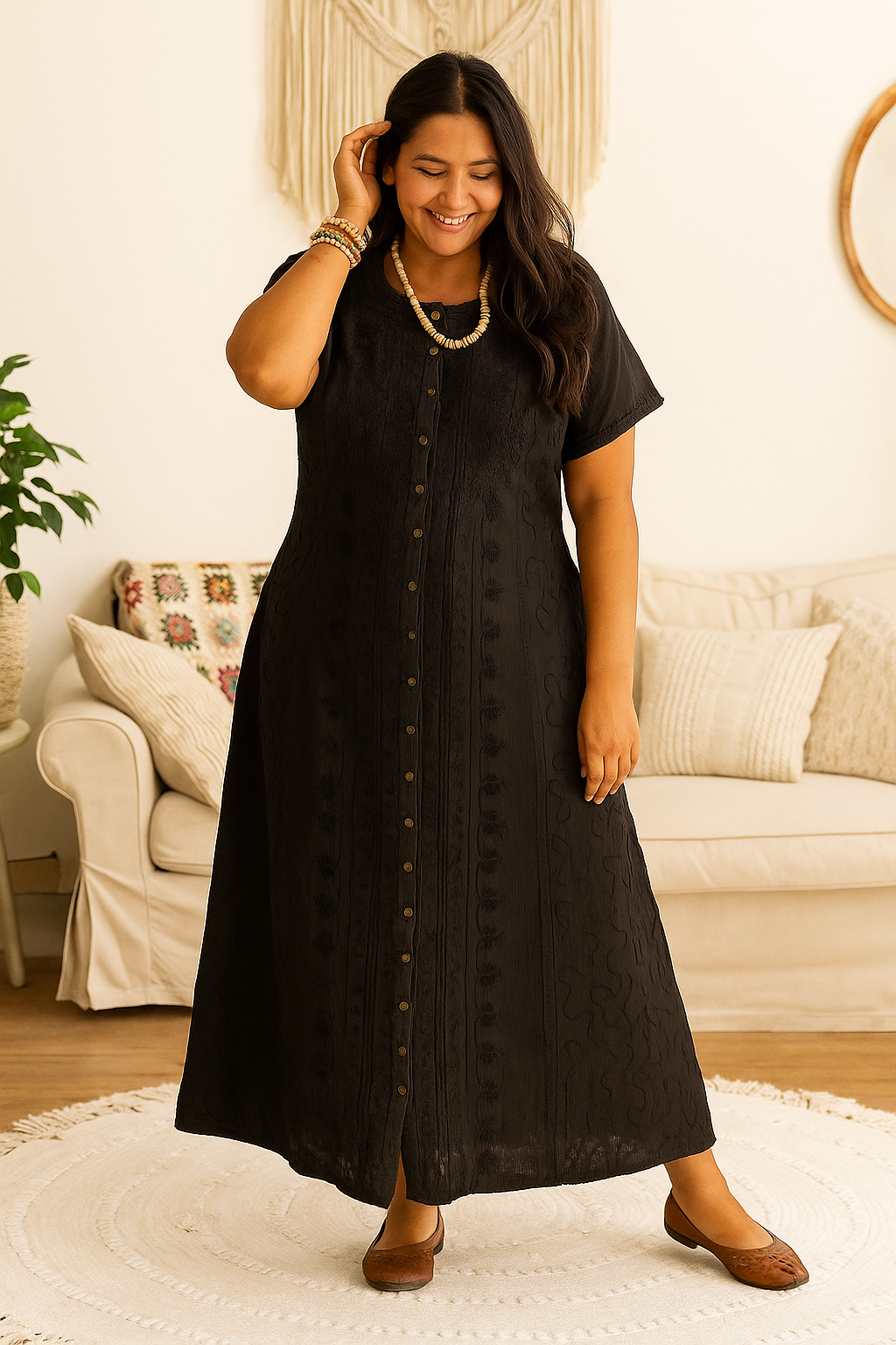 Embroidered Floral Dress
