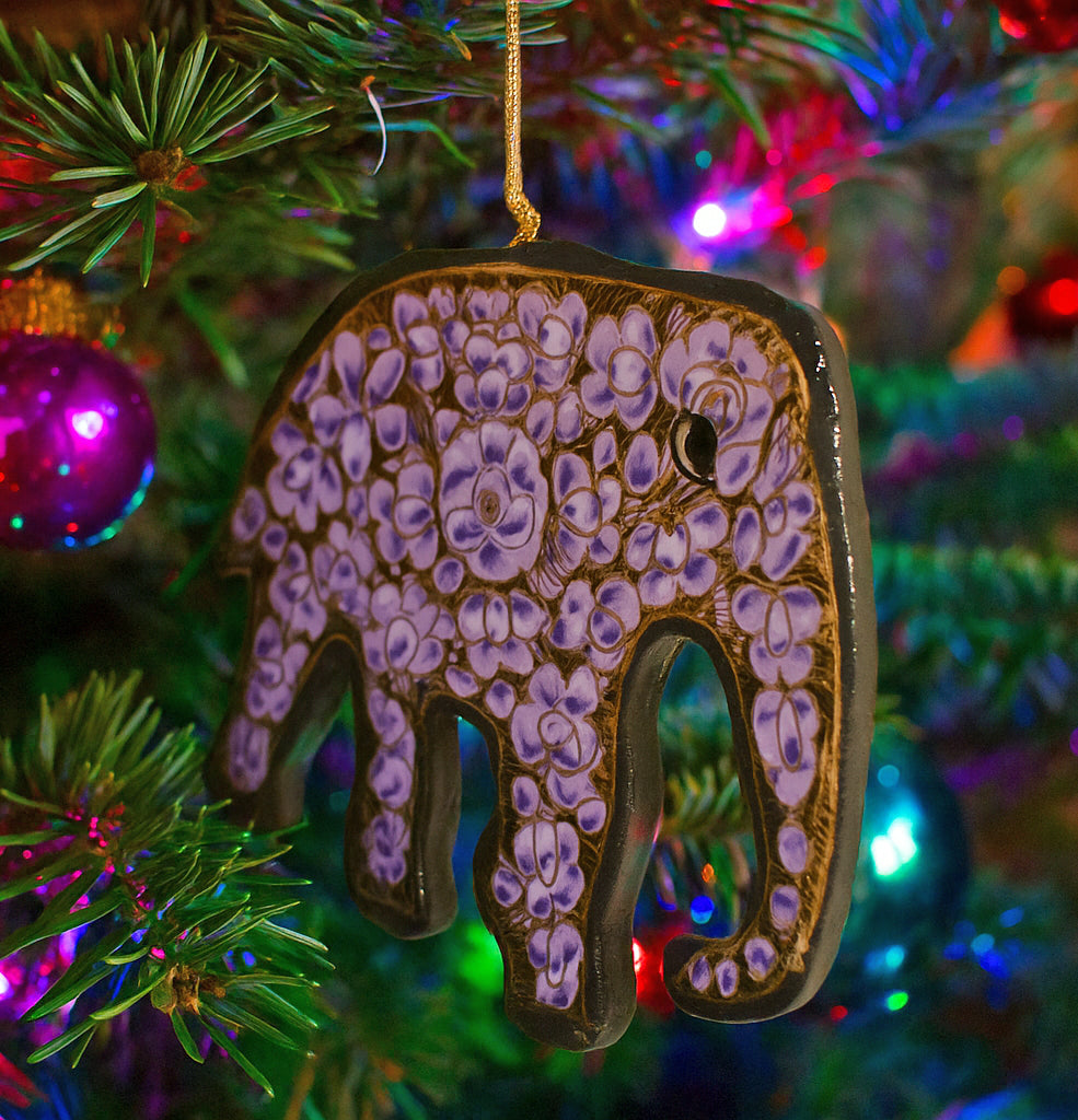 Hand Painted Festive Elephant