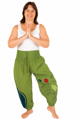 Hippy Flower Pattern Cotton "Hannah" Trousers