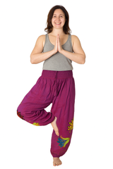 Hippy Butterfly & Flower Pattern Cotton "Marian" Trousers