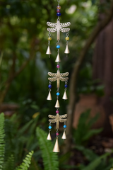 Long Hanging Gold Dragonfly