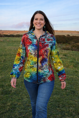 Sun and Moon Long Sleeve Tie Dye Hoody