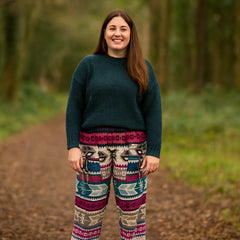 Acrylic Fleece Arrow Pattern Harem Trousers