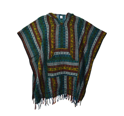 Paisley Acrylic Fleece Poncho