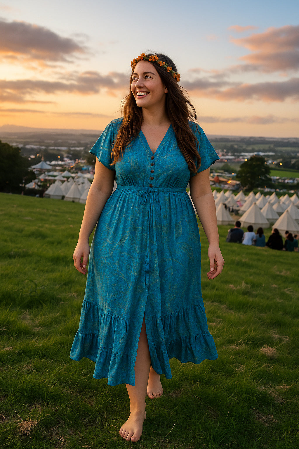 Floral Empire Line Dress