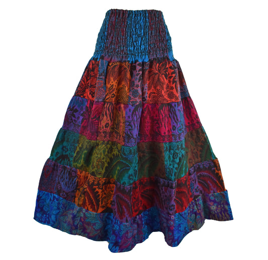 Fleece Patchwork Skirt