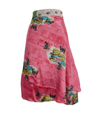 Knee Length Sari Silk Wrap Skirt 62"