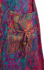 Floral Acrylic Fleece Harem Trousers
