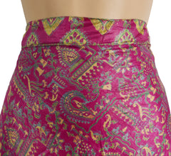 Tea Calf Length Sari Silk Wrap Skirt 58"
