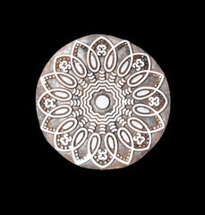 Indian Wood Printing Block - Om Flower (7cm)
