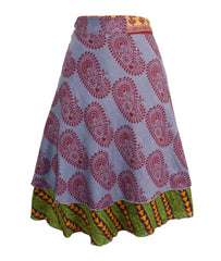 Knee Length Sari Silk Wrap Skirt 48"