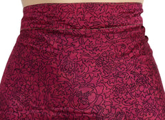 Tea Calf Length Sari Silk Wrap Skirt 58"