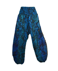 Floral Acrylic Fleece Harem Trousers