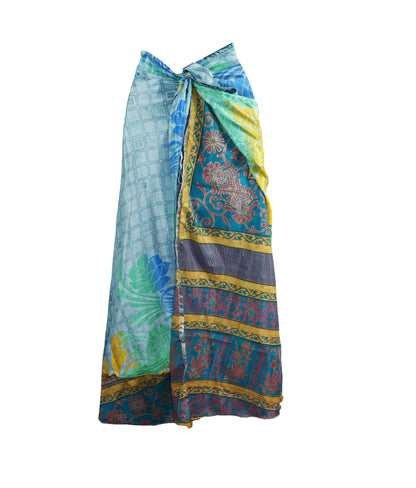 Sari Silk Wrap Skirt 2XL 70"